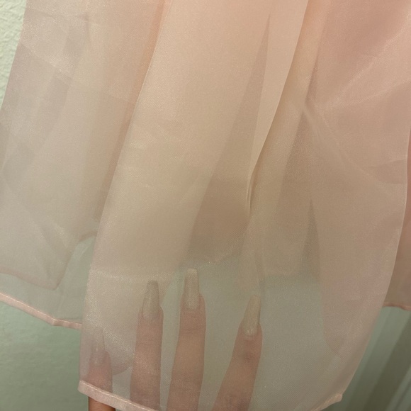 Revolve Vici Lovers Puff Sleeve Baby Doll Pink Tulle Dress Size Small Coquette - Picture 6 of 10